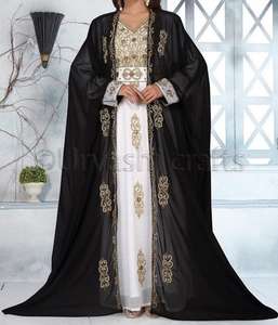 Moroccan <b>Dress</b> <b>Kaftans</b> Long Beaded Jackets for Muslim Weeding Dubai Moroccan <b>Kaftan</b> - Product Image 3