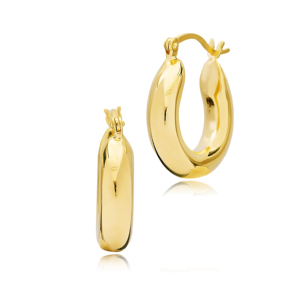 Leverback-pendientes de aro de 19 mm hechos a mano, joyería turca de Plata de Ley 925 - Product Image 3