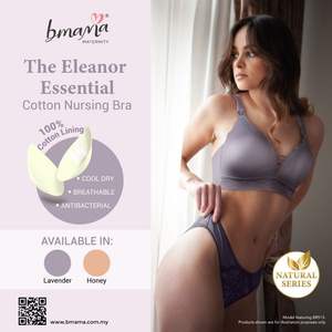 Bmama XL Ultra-Mince Soie Soutien-Gorge D'allaitement Culotte Ensemble Avant Ouvert Lumière Rembourrage Dentelle Confortable Casual Tous Les Jours Large Respirant - Product Image 3