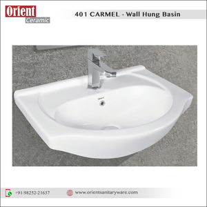 Proveedor de lavabo de pared de cerámica blanca de diseño moderno de calidad superior para baños a precio confiable - Product Image 2