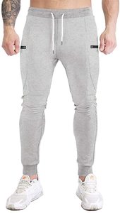 กางเกงวอร์มผู้ชายแบบสั่งทำมีซิปกระเป๋าข้าง - Product Image 3