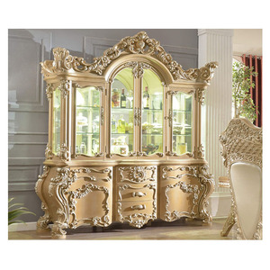 Armario de Madera Estilo Rey Real para Decoración del Hogar, Armario de Madera Tallada Elegante, Muebles de Madera de Teca Antigua, Muebles para el Hogar - Product Image 1