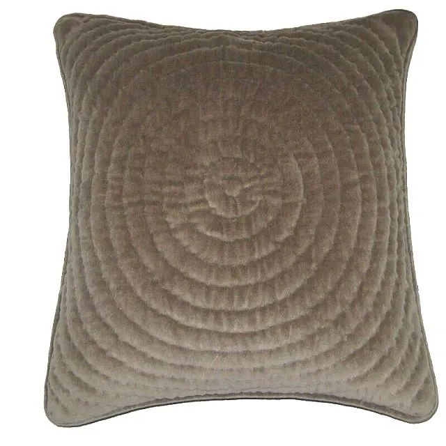 New solid color velvet Circle Pillow cover for home decoration Handmade Katha Cushion Cover