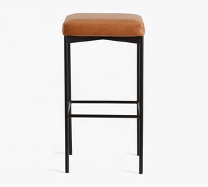 Metal and Leather Backless <b>Bar</b> and Counter <b>Stools</b> Handmade Commercial Buyers Hotel Restaurant Indoor Outdoor Modern 2023 Best - Product Image 5