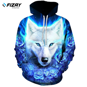 Wholesale Customised Men's 3D Digital Printing Breathable Quick Dry <b>Polyester</b> <b>Hoodies</b> Plus Size Unisex Winter Solid Pattern - Product Image 3