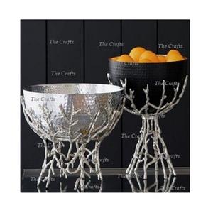Meilleur bol de service à fruits design en métal de forme ronde bol décoratif avec support au prix le plus bas - Product Image 5