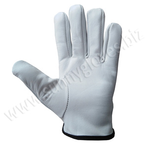 Driver Gloves Working Leather Gloves Safety Work Safety Golves Goat or Sheep Leather Sunny Safety White Comfortable Daily - Product Image 2