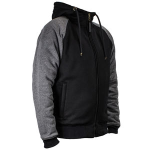 CE Approved High Quality Pure Cotton Moto <b>Bike</b> <b>Hoodies</b> for Men Breathable with Brass Zipper and Bottom Rib Prime Protection - Product Image 3