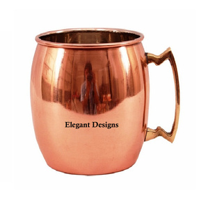 Haute qualité écologique luxueux cuivre bière tasse Table Top Moscou Mule tasse forme ronde Vintage cuivre bière tasse - Product Image 4