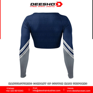 Vente en gros, uniformes de doublure de corps à col en V pour femmes personnalisables, tenue de pom-pom girl imprimée avec logo personnalisé pour adultes - Product Image 3