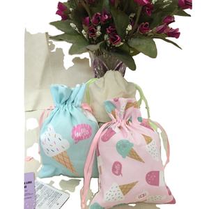 Small Cotton Drawstring <b>Bag</b> for Holiday <b>Bag</b> - Product Image 1