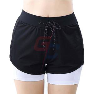 Short de Yoga avec poches latérales pour femmes, vêtements d'entraînement, de Yoga, taille haute, course à pied - Product Image 6