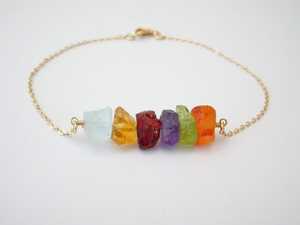 Handmade 92.5 <b>Sterling</b> <b>Silver</b> <b>Cuff</b> <b>Bracelet</b> Natural Multi-Gemstone Gold Polish Colorful Religious Style 7-8\" Long Perfect Gift - Product Image 2