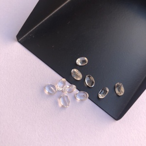 Topacio blanco natural de 4mm y 5mm, corte ovalado, piedras preciosas semipreciosas, precio al por mayor, piedras sueltas para joyería, tienda, proveedor en línea - Product Image 3