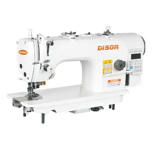 Máquina de coser de punto de bloqueo Industrial de accionamiento directo, aguja única de alta velocidad, DS-6640D, con cortador lateral