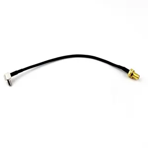 90 Độ TS9 Đến SMA Nữ Pigtail Rg174 Cáp Nối Màu Đen 15Cm