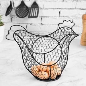 Stylish Black Egg <b>Basket</b> Durable <b>Shopping</b> Storage Organizer Customizable Size Ideal for Modern Kitchens Made in India - Product Image 5