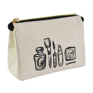 New Customized Inspirational Cosmetic <b>Makeup</b> Pouch Fashion Promotional Zipper <b>Travel</b> Recycled Cotton Canvas Cosmetic <b>Bag</b> - Product Image 3
