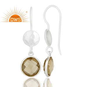 Boucles d'oreilles pendantes en argent sterling fin de haute qualité 2026 avec topaze citron naturelle pour femme - Fabricant de bijoux - Product Image 3