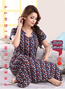 Camisón largo de algodón con encaje y cuello de pico para mujer, ropa de dormir cómoda, de buena calidad - Product Image 3