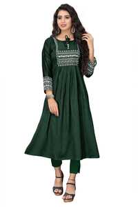 Kurtis Ladies Cotton Reyon Women Anarkali Latest Fashion Design Ready Wear Low Price with Dupatta Jackate Indian <b>Dress</b> Wholesale Apparel Shalwar Kameez - Product Image 5