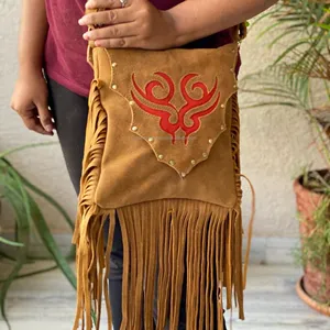 Sac à main en cuir véritable pour femme, sac à franges élégant, vente en gros, sacs à bandoulière - Product Image 1