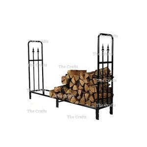 Advantageous Design Firewood <b>Rack</b> Handmade Iron Black Color <b>Log</b> Storage <b>Rack</b> For Fire Pits And Accessories - Product Image 1