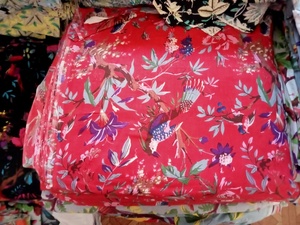 भारतीय ब्राउन पक्षी प्रिंट कपड़े जयपुर मुद्रित कपास चल पुष्प कपड़े रंजक हाथ स्क्रीन प्रिंट रनिंग सामग्री - Product Image 4