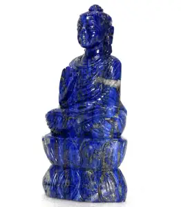 Patung Buatan Tangan Ukiran Lapis Lazuli Dekorasi Rumah Batu Buddha Dibuat Khusus Di India Patung Batu Alam