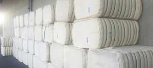 Fibra de Algodón Crudo Orgánico de Color Natural en Fardos o en Forma de Tela, Ecológica, Antibacteriana, para Uso en Hilado - Product Image 2