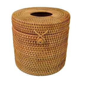 Couvercle de boîte à mouchoirs en rotin naturel de haute qualité - Product Image 2