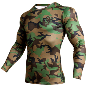 Custom Sublimated Compression Gym Shirts Long Sleeve BJJ Rashguard MMA <b>Mens</b> Rash Guard - Product Image 6
