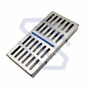 Dental <b>Sterilization</b> Cassette Tray Rack Box for Hair Transplant & ENT Surgical Instruments Stainless Steel CE Certified 7-Holder - Product Image 1