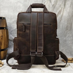 <b>Leather</b> <b>Backpack</b> Large Capacity Original Cow Skin <b>Leather</b> <b>Backpacks</b> Functional Casual Packs for <b>Man</b> Cool Design MBF-0273 - Product Image 2