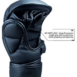 Fabrication professionnelle de gants de MMA en cuir PU demi-doigts pour la salle de sport, la boxe, la remise en forme, avec poignées et logo personnalisé - Product Image 3
