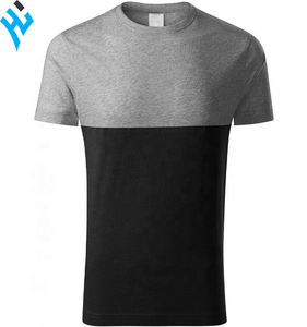 Nouvelle Arrivée Haute Offre Spéciale Qualité Hommes Lâche D'été T CHEMISES Deux Bloc de Couleur de Causalité Style Blanc 100% coton Ras Du Cou T-shirt - Product Image 1