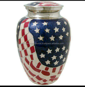 Urne funéraire KAMRAN modèle 5244, style américain, en laiton massif, pour cendres d'adultes, nickelée, artisanale, respectueuse de l'environnement, haute qualité - Product Image 4