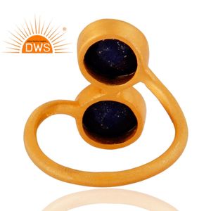 Pierres précieuses Lapis Lazuli naturelles, argent Sterling 925, anneau empilable, pour femmes, fabrication de bijoux, livraison gratuite - Product Image 3