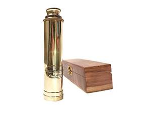 Télescope naturel pliable en laiton de 12 pouces, fait à la main, avec boîte en bois, couvercle de couleur, télescope à 2 plis, jouet unique, cadeau en verre - Product Image 4