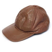 Casquette en cuir 5 panneaux PROAXIVE BROTHERS PB-LC-0001 2026 avec logo personnalisé par transfert thermique, pré-courbée, unisexe, pour adultes, toutes tailles courantes
