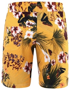 Ensemble d'été respirant à manches courtes pour homme, haut à boutons, tissu personnalisé décontracté à imprimé Floral, vente en gros - Product Image 4