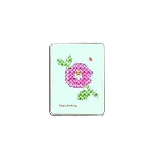 [3] organizador de hilo preclasificado Diy Easy Cross Stitch Set hecho a mano Tarjeta de feliz cumpleaños Flower Cross Stitch Kit - Product Image 2