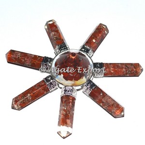 Générateur d'énergie pour la Protection des EMF, pierres précieuses jaspe rouge orgone, 1 pièce - Product Image 1