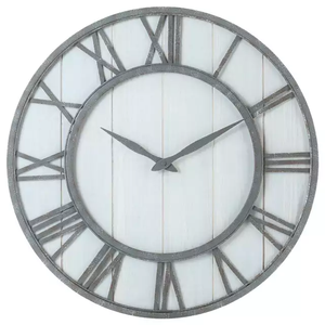 Reloj de pared grande cuadrado antiguo Diseño Art Deco clásico con marco de metal de péndulo para decoración del hogar - Product Image 1