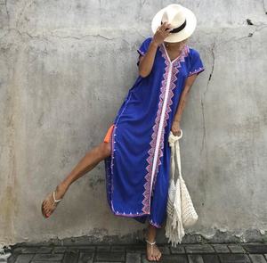 Caftan à pampilles style Boho, vêtements pour femmes, en dentelle brodée à rayonne, nouvelle collection - Product Image 2