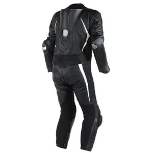 Traje de carreras hecho a medida cuero de moto negro de piel de vaca pura con diseño de ropa deportiva impresa transpirable - Product Image 3