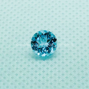 "8Mm รอบ Brilliant ตัด Sky Blue Topaz" ขายส่งโรงงานราคาคุณภาพสูง Faceted หลวมอัญมณีต่อกะรัต - Product Image 3