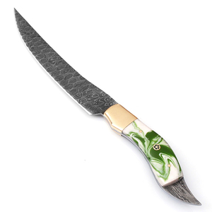 13 Inches New Style Custom Hand Forged Damascus Fillet Chef knife With leather Sheath cover (smk1637) - Product Image 6