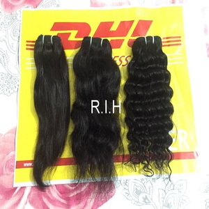 100% Indian Temple Blonde Clip-in Human Hair Extensions Virgin Remy Hair Straight Wave Style <b>Stretched</b> Length 28-30 Inches - Product Image 5