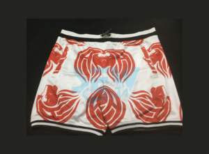 Men Custom Stretchy Breathable Cotton Shorts with Patches Polyester Own Logo Across Front Comfort,<b>elastic</b> Waistband - Product Image 3